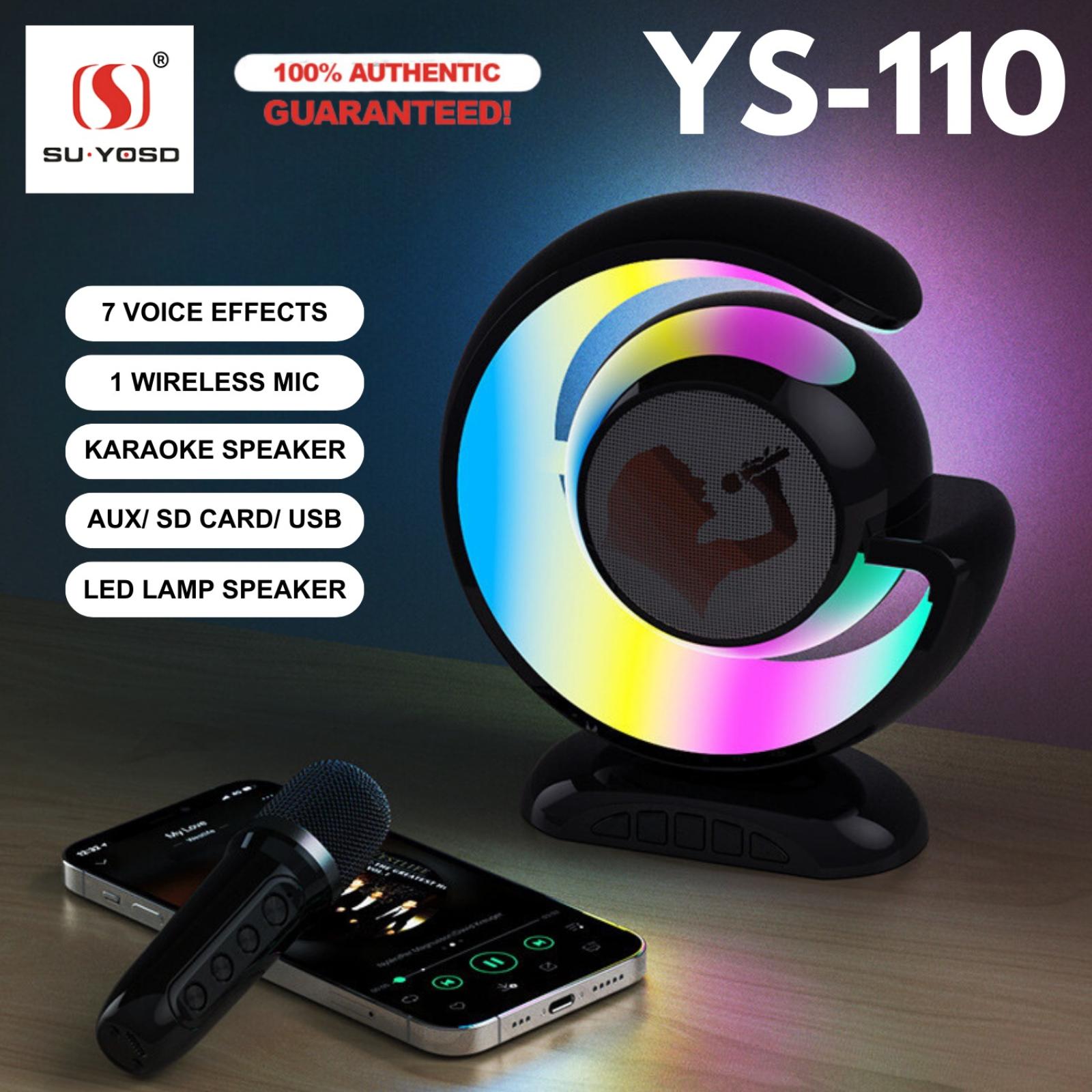 TECHZONE YS-110 Bezdrátový Light Show Reproduktor S 1 UHF Mikrofonem L