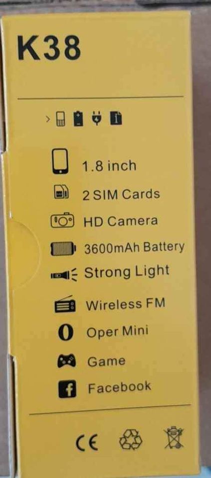 Mobilní telefon k38 na dvě SIM karty 