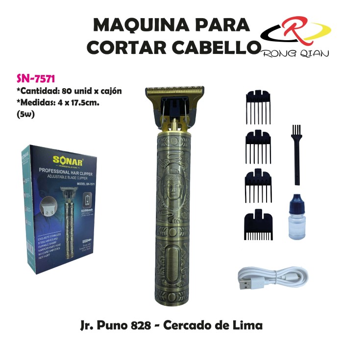 sonar sn-7571+ Zastřihovací a holící barber stroje USB nabíjení zlatý