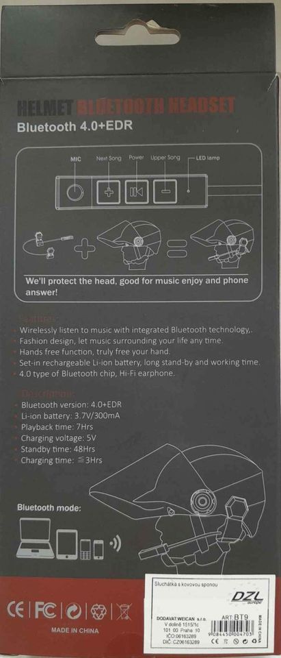 Handsfree sada na helmu vhodné i na motorku