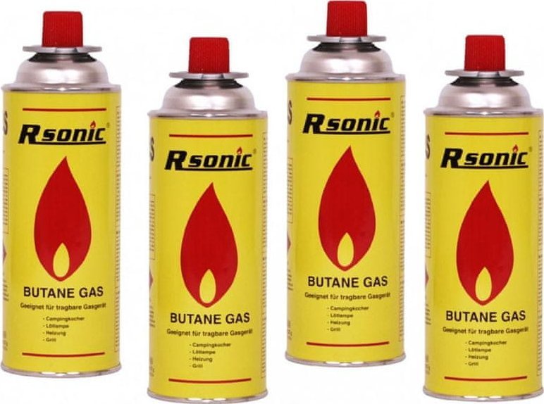 Skladná a praktická plynová kartuše pro campingové vařiče. 4KUSY