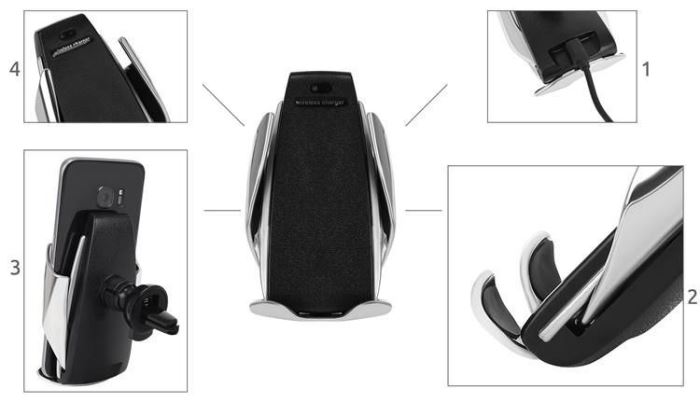 Chytrý držák mobilního telefonu SMART SENSOR S5 2v1