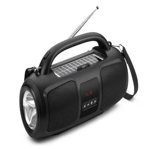 Přenosné rádio Solární Bluetooth reproduktor s lampou HF-F36