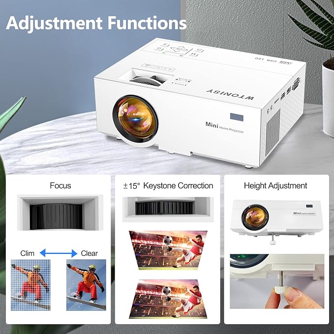 přenosný projektor Ysametp, HD videoprojektor 1280 x 720P