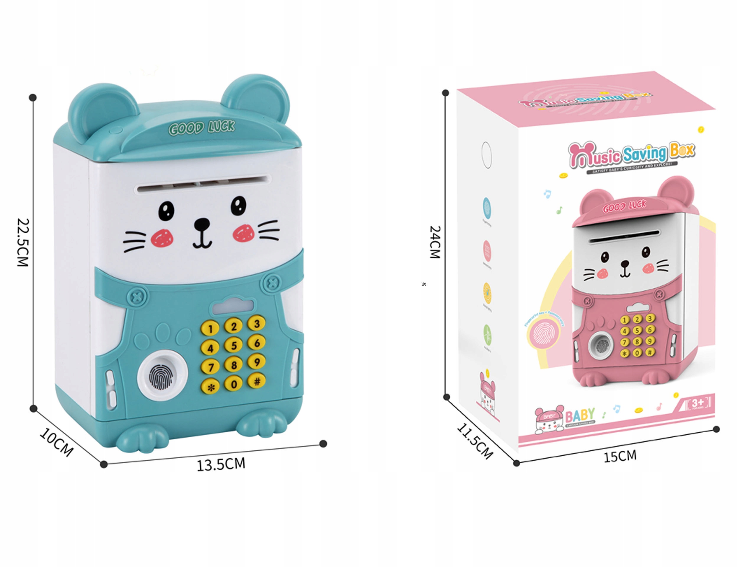 POKLADNIČKA BANKOMAT MYŠ ČTEČKA PRSTŮ BANKOMAT NA PENÍZE MINCE