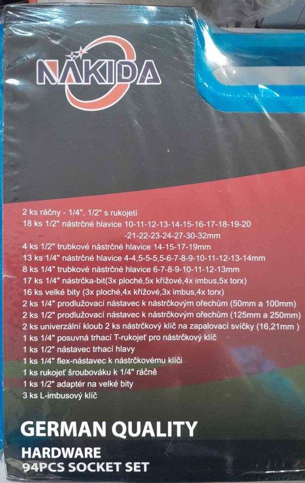 Gola Sada Nakida 94 Dílů V Plastovém Kufříku