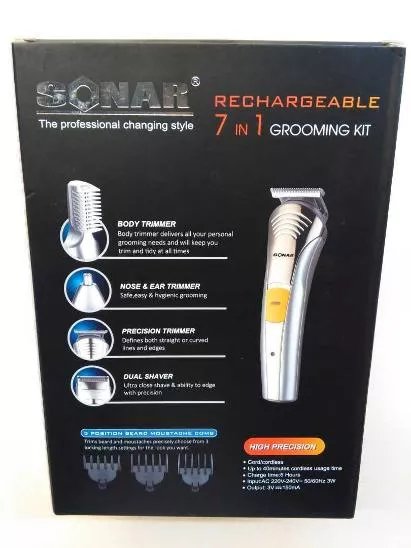 Dobíjecí zastřihovací a holící sada 7v1 +SONAR SN7800