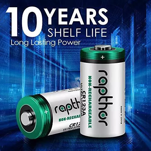 Baterie Rapthor CR123A 3V lithiová baterie 1650mAh