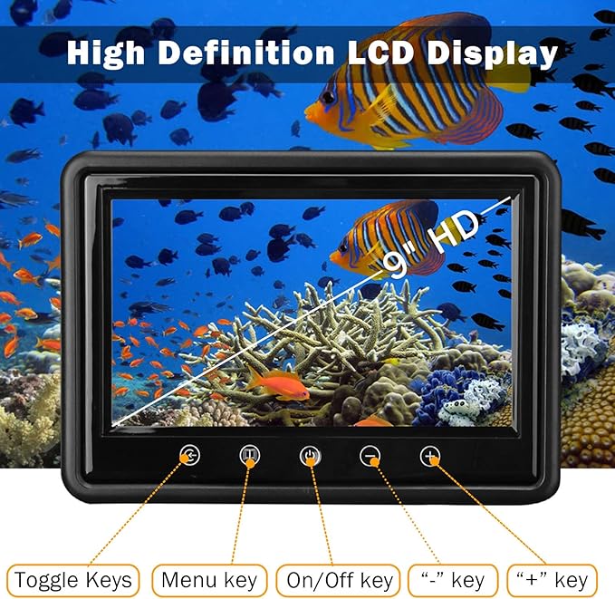 Podvodní rybářská kamera10 palcový LCD monitor vyhledávač ryb