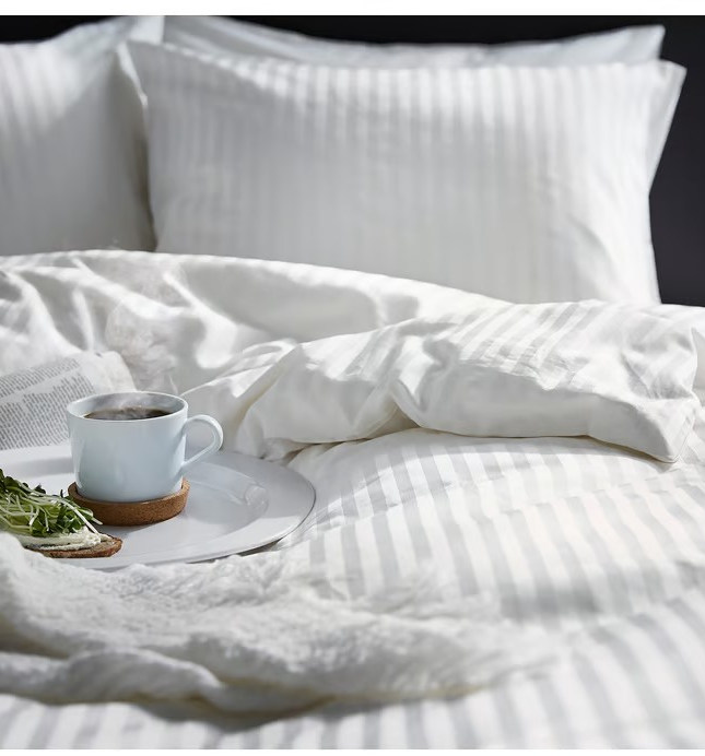 Povlečení na jednolůžko, tmavě šedá, 140x200/80x80 cm+IKEA