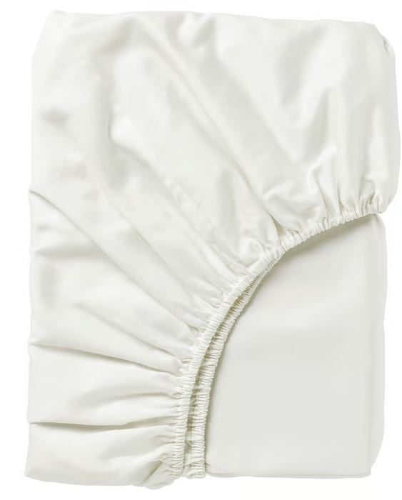 Elastické prostěradlo, bílá, 180x200 cm+NATTJASMIN IKEA