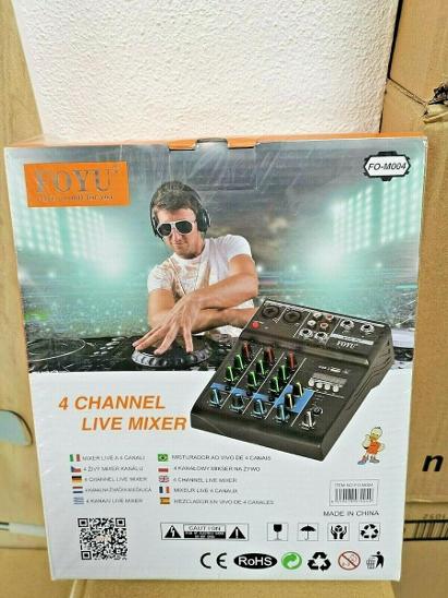 4kanálový mixážní pult pro vytváření efektů mixážní pult DJ konzole FO