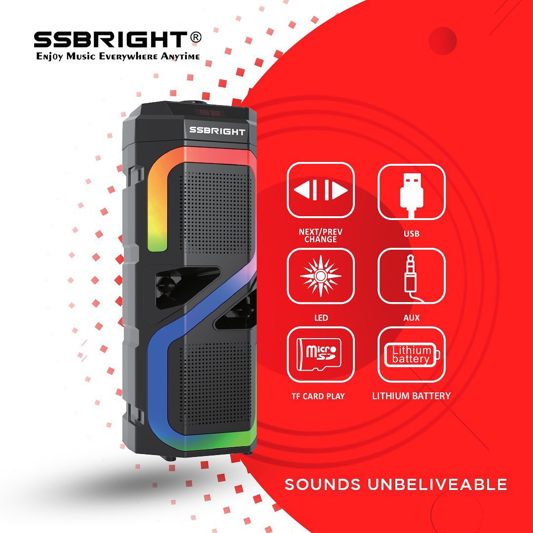 ABS-4203 Bluetooth party reproduktor s dálkovým ovládáním