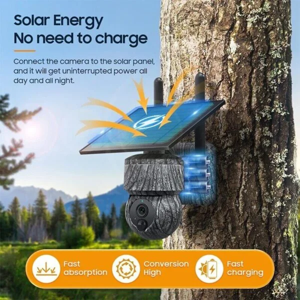 Solární inteligentní kamera 4K HD QSX615 ANDOWL