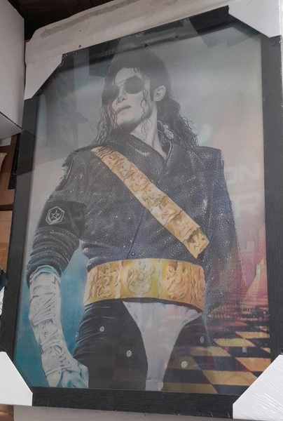 3D obraz Michael Jackson v rámu tři měnící se obrazy