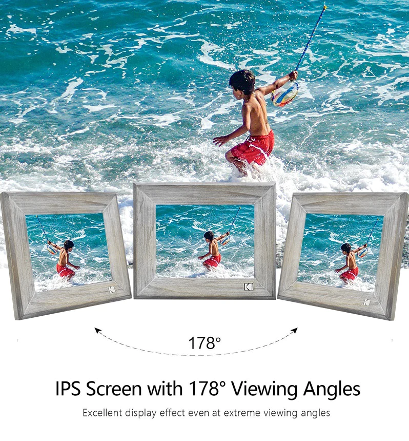 Kodak 8palcový klasický digitální fotorámeček Wi-Fi RCF-8013W