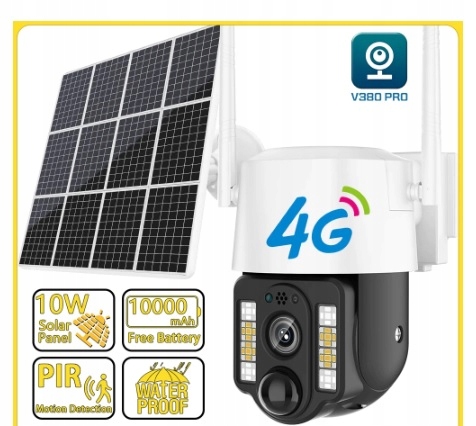 GSM SOLÁRNÍ KAMERA 4G NA SIM KARTY 5MPX V380