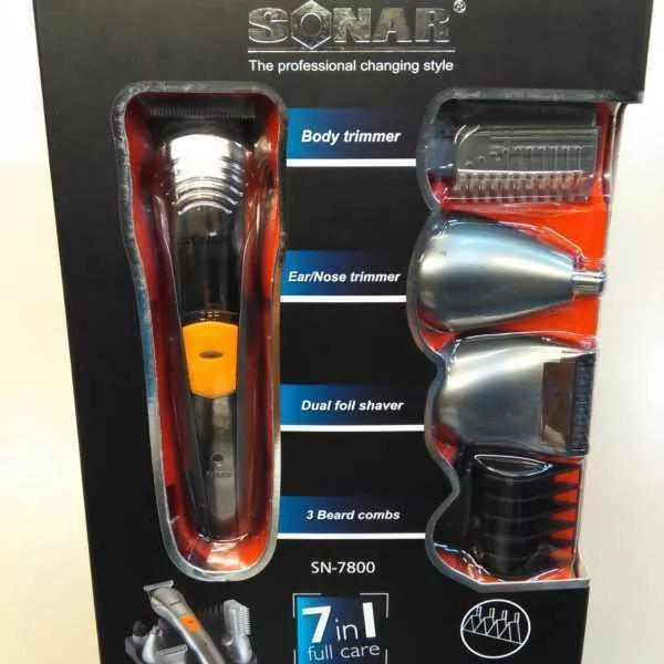 Dobíjecí zastřihovací a holící sada 7v1 +SONAR SN7800