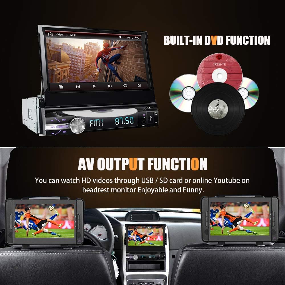 Autorádioandroid 10 Single Din autorádio s Bluetooth, satelitní navigace