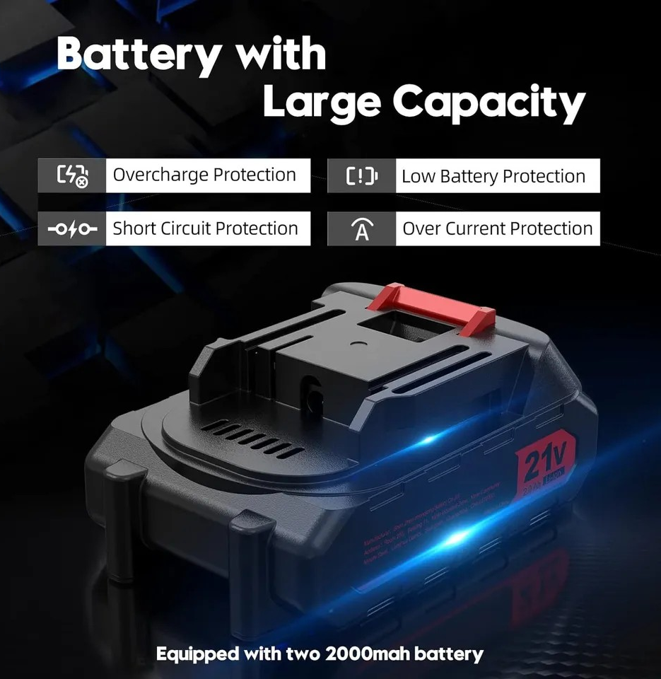 Mini řetězová pila Akumulátorová, 6palcová elektricka s 2bateriemi