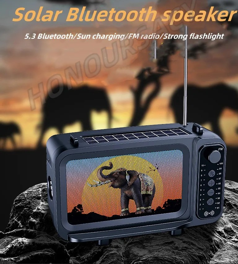 přenosný solární Bluetooth reproduktor