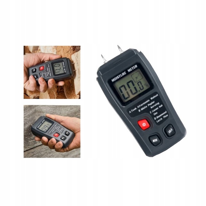 Měřič vlhkosti dřeva LCD