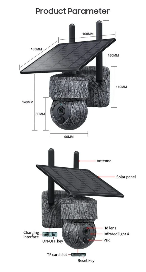 Solární inteligentní kamera 4K HD QSX615 ANDOWL