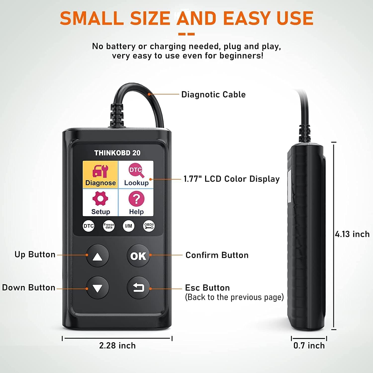 Čtečka automobilových kódů THINKCAR Thinkobd20