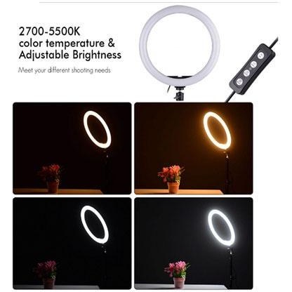 LED kruhové světlo QX-260++26CM+SE STOJANEM