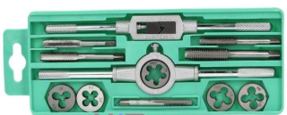 12-dílná sada metrických závitníků a závitových oček