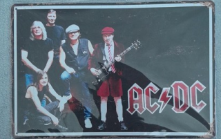 Plechová cedule++ skupina ACDC