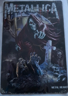 Metallica -Plechová dekorativní cedule na zeď+20x30cm