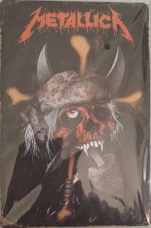 Metallica -Plechová dekorativní cedule na zeď+20x30cm