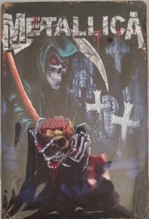 Metallica -Plechová dekorativní cedule na zeď+20x30cm