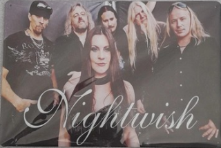 Dekorativní plechová cedule na zeď skupina .Nightwish  Rozměry, 20 x 30cm.