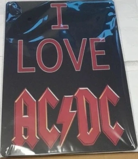 Dekorativní plechová cedule ac/dc