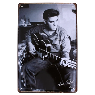 Dekorativní plechová cedule na zeď Elvis Presley